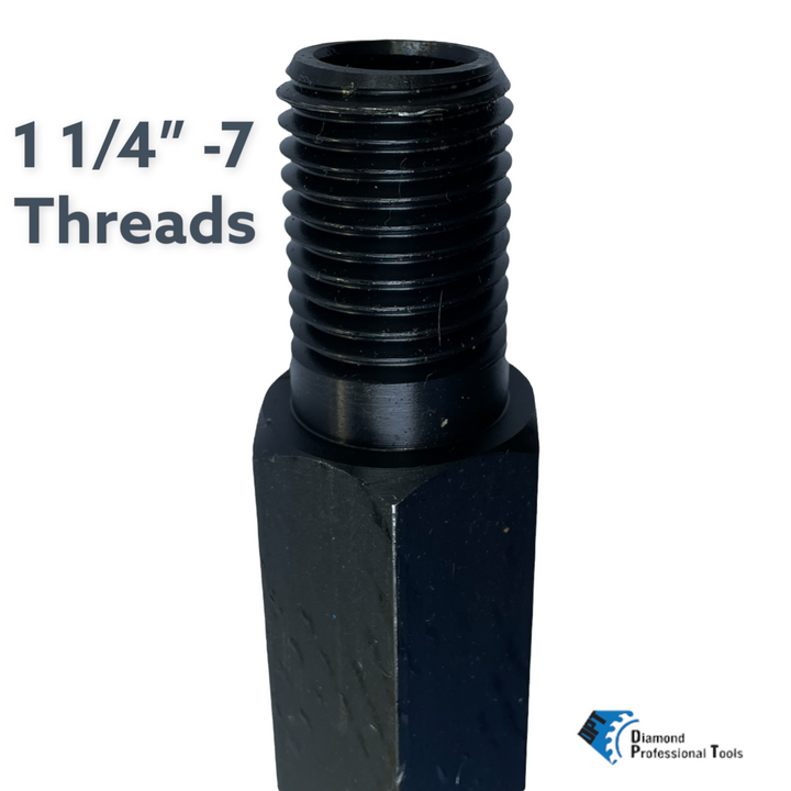 Advanta 18" Core Drill Bit Extension - 1-1/4"-7 Male To 1-1/4"-7 Female